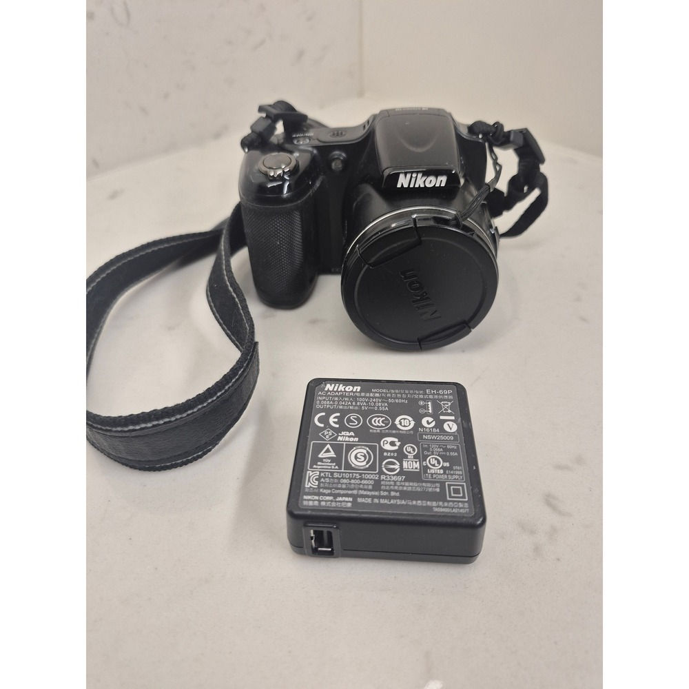 Nikon Coolpix L820 Retro Digital Camera Black 16MP 30x Zoom Full HD 1080p